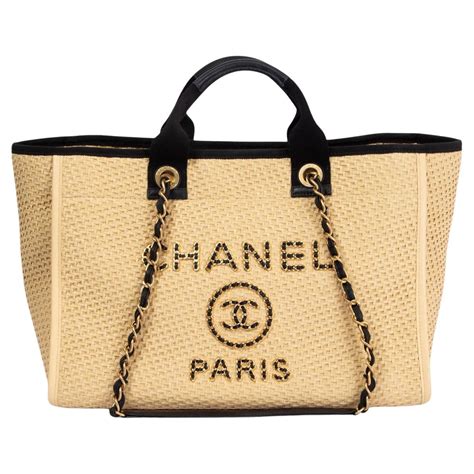 chanel beige black bag